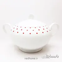 سوپ خوری در دار چینی زرین طرح اسپاتی قرمز