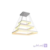 لوسترسقفی مدرن مستطیل سه طبقه ماد ابعاد 80*40/ 60*30 /40*20