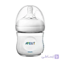 شیشه شیر نچرال فیلیپس اونت بدو تولد با حجم 125 میلی لیتر مدلSCF030/27 پک دوتایی ا Philips Avent Natural Feeding Bottles Twice SCF030_27 125ml