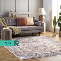 فرش ماشینی کهنه نما طرح مادیان هزار رنگ