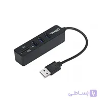 هاب USB 2.0 سه پورت وکارت خوان XP-HC834