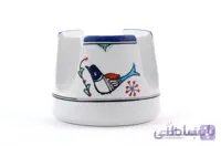 گرمکن چینی میبد مروارید نقش مرغی رنگی