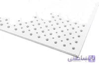 تایل معمولی اکوستیک پانچ دایره ای روکش PVC با فلیس در پشت تایل کناف ایران (8-12-36 / فلیس مشکی)
