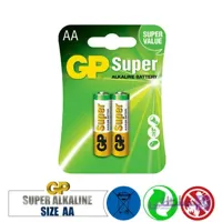 باتری قلمی سوپر الکالاین GP Super Alkaline AA ا GP Super Alkaline AA Battery - Pack of 2