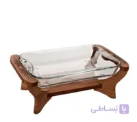 سوفله مستطیل 2 لیتر طرح دار چوب راش کد211