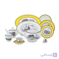 سرویس چینی 102 پارچه چینی زرین سری ایتالیا اف مدل ویلیج