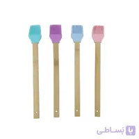 فرچه سیلیکونی دسته چوبی بلند