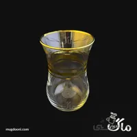 استکان کمرباریک لاو ترک طلایی مدل G04 بسته ۶ عددی