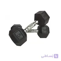 دمبل شش ضلعی 5 کیلوگرم بسته دو عددی