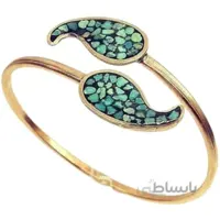 دستبند مسی فیروزه کوب کد ZI-75