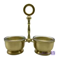 شکلات خوری دو خانه برنجی ایران کادو مدل 4062b ا Irankado B4062 Brass Dish