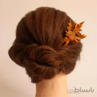 گیره مو دستساز طرح کالا برگ چنار