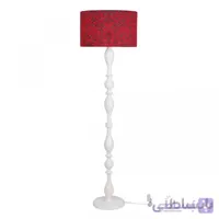 آباژور ایستاده مدل فوبوس پایه سفید طرح طوسی قرمز کد 1026
