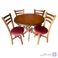 میز و صندلی ناهارخوری ۴ نفره گالری چوب آشنایی مدل ۶۶۱