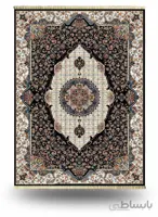 فرش 1200 شانه طرح حوض خانه سرمه ای تراکم 3600