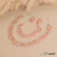 نیم ست سرویس پولکی صورتی