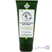 ماسک صورت زیتون ارگانیک و خاک رس سفید برند لاپرو ونسال LA PROVENCALE فرانسوی حجم 100 میل | کوچک کردن منافذ و روشن شدن پوست