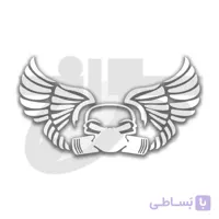 برچسب خودرو طرح بال و ماسک سفید