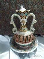 بشقاب و گلدان نقطه کوبی سفالی کد ۱۰۲۵۲۳