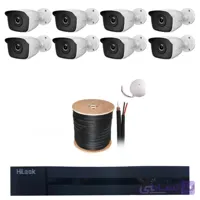 پکیج 8 دوربین هایلوک مدل 8BB ا HiLook Security Camera Package : 8BB