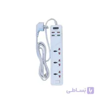 سه راهی برق و شارژ کلومن Koluman KS-C2 – سفید ا Koluman Power Strip KS-C2 White