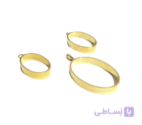 نیم ست قاب برنجی بیضی