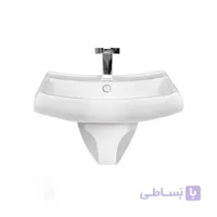 روشویی نیم پایه مروارید مدل کاتیا 55 درجه دو