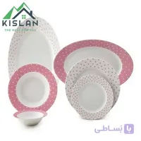 چینی 6 نفره زرین اسپاتی صورتی
