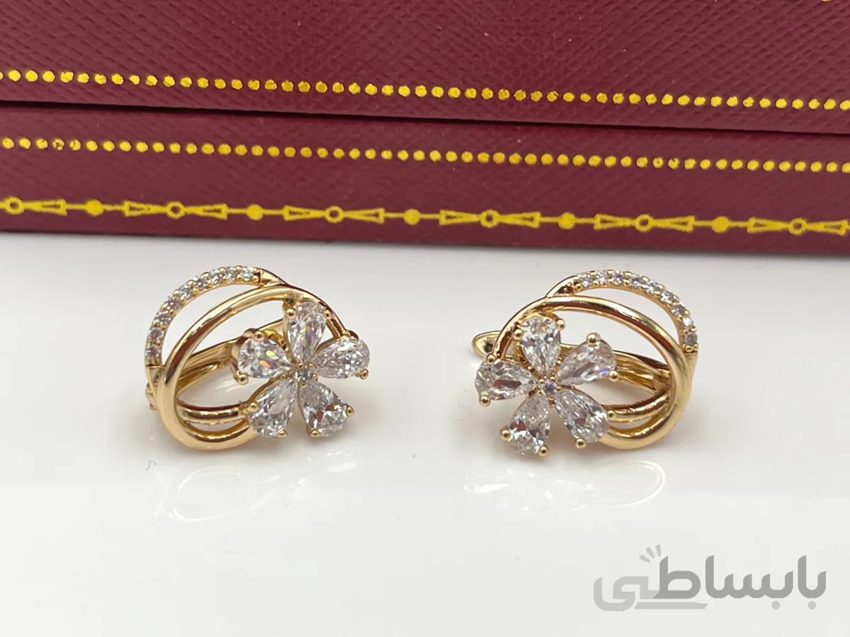 گوشواره ژوپینگ طرح گل
