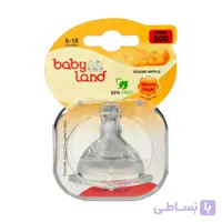 سر شیشه دهانه عریض کد 500 بی بی لند ا Baby Land Round Nipple Code 500 Volume 12g