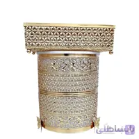 ست سطل و جا دستمال کاغذی زمرد طلایی