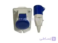 پریز (مادگی) تکفاز 16 آمپر سیار - دیواری (PARSA) ا پریز (مادگی) تکفاز 16 آمپر سیار (PARSA) فاز و نول و ارت (2P+E) سیار - دیواری 220 ولت 16 آمپر (کد 500) محصول شرکت پارسا ایران