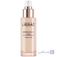 سرم شب ضد چروک و لیفت قوی لیراک Lierac مدل آرکسکسین Arkeskin حجم ۵۰ میل| شل شدگی ناشی از هورمون و یائسگی ا Lierac Arkeskin Fluide Nutri Redensifiant 50ml