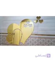 آینه فانتزی طرح قلب (طلایی)