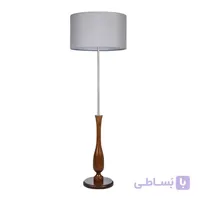 آباژور ایستاده چوبی چشمه نور مدل ML7024/BR-T شید طوسی