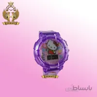 ساعت دخترانه (بچه گانه) کیتی کامپیوتری موزیکال چراغدار ch206 بنفش