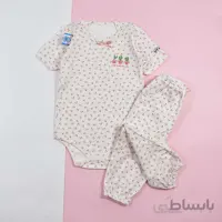 بادی و شلوار دخترانه طرح گل کد 1198