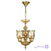 چراغ آویز برنزی سه شعله چشمه نور مدل 2769