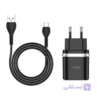 شارژر دیواری فست شارژ Hoco C12Q QC3.0 18W + کابل Type-C (گارانتی ۱۲ ماهه)