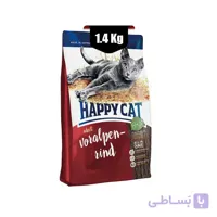 غذای خشک گربه بالغ با طعم بیف هپی کت وزن 1.4 کیلوگرم