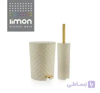 سطل و فرچه طرح گل لیمون