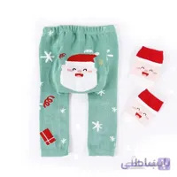 ست شلوار و جوراب بچه گانه بابانوئل