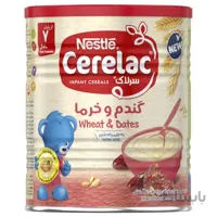 پودر سرلاک گندم و خرما به همراه شیر نستله | ۴۰۰ گرم | از پایان ۷ ماهگی ا Cerelac Wheat And Date-400g