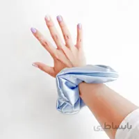 اسکرانچی زیپ‌دار آبی