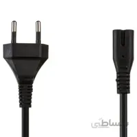 کابل برق دو پین ایرانی طول 1.5 متر مشکی