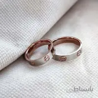 حلقه استیل کارتیر (دو رنگ رز گلد)