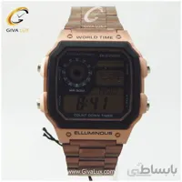 ساعت مچی مردانه بند استیل فول کافی ، دیجیتال دیزاینر