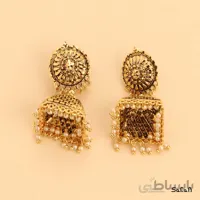 گوشواره هندی لوستری هندی منگوله دار میخی