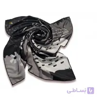 روسری طرح دار مدل طوسی و سیاه