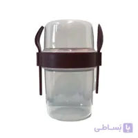 ظرف نگهدارنده غذا مادام کوکو مدل 02 به همراه قاشق و چنگال